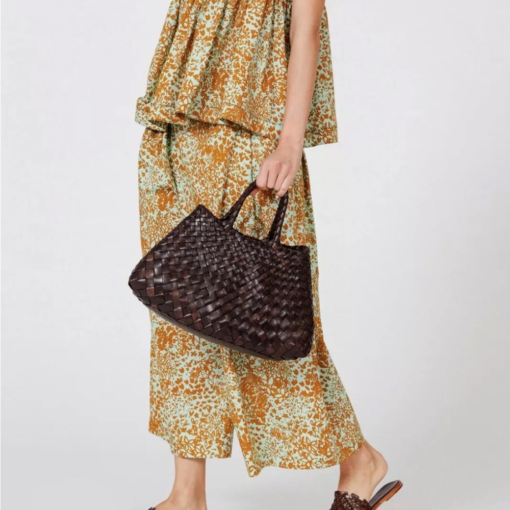 Large Dragon diffusion Santa croce dark brown bag